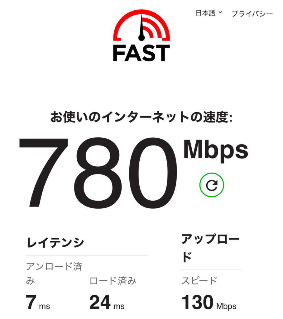 NURO光(10Gbps)の通信速度